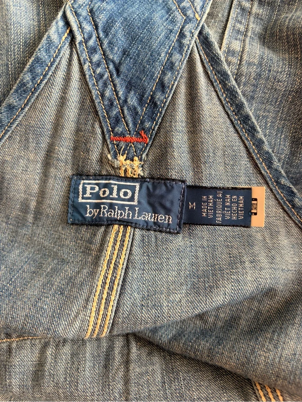 Polo by Ralph Lauren Distressed Denim Overalls - Light Blue - Picture 8 of 13